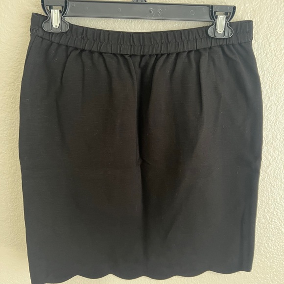 Skies Are Blue Black Pencil Skirt with Scallop Hem - Picture 6 of 9